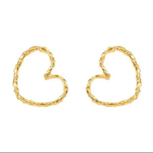 Gold Heart Earrings